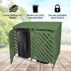 Double Sage Green Wheelie Bin Storage Shed Garden Latched Lockable Outdoor Dustbin Cover Store Unit Chain Lid