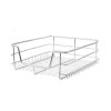 KuKoo 3 x Kitchen Pull Out Soft Close Baskets, 400mm Wide Cabinet, Slide Out Wire Storage Drawers