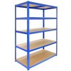 3 x Garage Shelving / Extra Large Shed Racking Unit 120cm Wide x 60cm Deep x 180cm High T-RAX + FREE Rubber Mallet