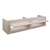 Campervan Overhead Cabinet 2 Door Top Locker Central Divider Camper Van Furniture Storage Lightweight Solid Birch Plywood Unpainted Soft Close Hinges Push Button Locks Pre Drilled Holes Fixing Kit