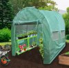 Polytunnel Greenhouse Walk In Galvanised Racking Windows Doors Growhouse PE Cover Gardening Metal Frame Outdoor Storage Garden Tent Vegetable Flower Plant 25mm Diameter | 3 x 2m