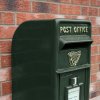 Royal Mail Post Box Irish Cast Iron Wall Mounted Royal Mail Wedding Authentic Pillar Replica Lockable Post Office Letter Box Green