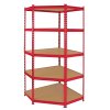1 x Z-Rax Corner Garage Racking Unit & 2 x Single Racking Storage Units / 5 Steel & MDF Shelves / 3975kg capacity / 4925kg per shelf / Free Rubber Mallet