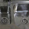 KuKoo Stainless Steel Kitchen Sink Basin, Reversible 1.5 Bowl, 105cm x 18cm x 50cm