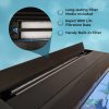 MonsterShop Fish Tank Aquarium & Starter Accessories, Black Cabinet, White Gravel, 4ft, 300L