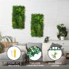 Artificial Plant Wall Panel 50 x 100cm Alina Living Foliage Greenery Tiles Indoor Outdoor Weather & UV Resistant Grass Fence Faux Hedge Privacy Backdrop Garden Home Decor Snap & Lock Fixings Included