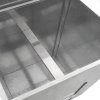Coal Storage Bunker 350kg 520L Galvanised Steel Raised Metal Base Strengthening Bar Baffle Plate Waterproof Rust & Rodent Proof Wood Fire Sliding Door Hinged Lid Handle FREE Coal Shovel