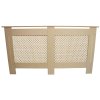 Radiator Cover Natural Unfinished MDF Trellised Grill Modern Cabinet Shelf 1515mm