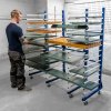 Combi Spray Drying Rack Trolley x 2 & FREE 2 Way Connector Joining Kit Paint Shop Dry Storage 4 Heavy Duty 360 Degree Castors Mobile 15 Layers Per Rack 25kg Per Layer 375kg Capacity Adjustable Width