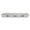 KuKoo Wet Well Catering Bain Marie Food Warmer Display, 4 Pan, 1/2 GN, 1.5kW, Stainless Steel