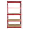 10 Monster Racking Z-Rax Industrial Shelves Garage Shelving Racks, 360kg/shelf, Red, 90 x 183 x 45