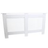 Radiator Cover White MDF Trellised Grill Modern Cabinet Shelf 1515mm