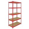 Pack of 3 Garage Shelving Unit - 5 Tier Heavy Duty Rack for Storage Steel Utility Shelves | Metal & MDF Boltless Racking Assembly System Capacity 5400KG + FREE Rubber Mallet