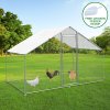Walk In Chicken Run Cage Coop 3m x 2m x 2m Dog Pen House Kennel Large Metal Enclosure Rabbits Ducks Poultry Roof Cover Shelter Sunshade Pets Outdoor Backyard Farm Animal