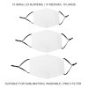 Face Masks Sublimation Blank / 30 Pack Mixed Size Bundle Facemasks / 5 Layer Filter White Dye Childrens Adults Customise Heat Press Print Transfer Personalise Printing Custom Reusable