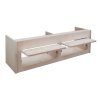 Campervan Overhead Cabinet 2 Door Top Locker Central Divider Camper Van Furniture Storage Lightweight Solid Birch Plywood Unpainted Soft Close Hinges Push Button Locks Pre Drilled Holes Fixing Kit
