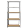 Monster Racking 4 x Galwix Steel Shelving, 175kg/shelf, 90 x 30 x 180cm, 5 Tier Galvanised Storage Bays