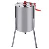 Manual Honey Extractor Separator 4 Frames Stainless Steel Barrel Beehives Honeycomb Spinner Crank Tool With Stand Beekeeping Extractor Equipment
