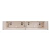 Campervan Overhead Cabinet 2 Door Top Locker Central Divider Camper Van Furniture Storage Lightweight Solid Birch Plywood Unpainted Soft Close Hinges Push Button Locks Pre Drilled Holes Fixing Kit