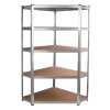 2 x 90cm Heavy Duty Racking & 1 x Corner Unit / Garage Galvanised Steel Shelving