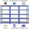 Monster Racking Q-Rax Heavy Duty Garage Storage Shelves, 200kg/shelf, Blue, 90cm x 182.5cm x 50cm