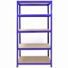 5 x 90cm Blue Shed Utility Greenhouse Storage Racks Garage Shelving Bays 4200kg