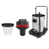 Industrial Vacuum Cleaner 80L Wet & Dry 5 Attachments Commercial Cleaning 3000W Triple Motor Stainless Steel Cloth Filter 1.5m Hose 9m Cable Bagless or Bagged 3 x FREE Hoover Bags
