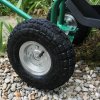 Wheeled Garden Cart Seat Heavy Duty Swivel Mobile Tool Tray Utility Basket Gardening Landscape Weeding Outdoor Work Stool