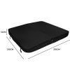 Hot Tub Cover Spa Lid 210cm x 210cm Square Black Hard Top Weatherproof PVC Leather Foam 25KG/m3 Density Galvanized C-Channel UV Mildew Flame Resistant