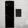 Parcel Post Drop Box Black Large Steel Outdoor Lockable 2 Keys Letter Mail Package Courier Container Delivery Storage Wall Mount Safe Secure Anti Fishing Scannable Barcode FREE Screwdriver Fixing Kit