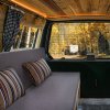 Sliding Camper Sofa Bed & Cushions Pull Out Bench Vivaro Movano Sprinter VW T4 T5 T6 Transit DIY Van Conversion Under Seat Storage Storage Nets Cup Holder 8cm Thick Mattress Washable Covers Fixing Kit