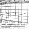Gabion Baskets Garden Mesh Wire Cages Galvanised Steel Stone Basket Outdoor Spiral Planter Retaining Wall / 100 x 50 x 30cm / 6 Pack