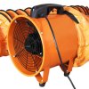Dust Extractor Ventilation Fan 300mm 110V Portable 12m Duct Hose Workshop Fume Air Blower Industrial PVC Ducting Ventilator