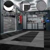 Vented Modular Interlocking Flooring Tiles & Edges 165 Black & 60 Grey Double Garage Heavy Duty Floor Mat Showroom Workshop Outdoor Polypropylene Anti Slip Weather Resistant Drainage 6m x 6m 36m2