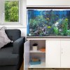 MonsterShop Fish Tank Aquarium & Starter Accessories, White Cabinet Natural Gravel, 4ft 300L