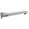 KuKoo Commercial Catering Corrosion Resistant x 2 Stainless Steel Kitchen Wall Shelf & Free Microfiber Cloths 1500mm x 300mm