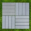 33 x WPC Decking Tiles Grey Terrace Decking Wood Plastic Composite DIY Interlocking Flooring Balcony Roof Terrace Hot Tub Outdoor Deck Tiles Click & Go Easy Clean Weather Resistant 30 x 30 cm (3 m2)