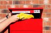 Parcel Post Box Lockable Wall Mounted Secure Large Outdoor Letter Smart Mail Drop Box Weatherproof Galvanised Steel | 5 Keys | 580 x 460 x 360mm - Red