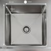 Catering Sink Stainless Steel Commercial Kitchen Restaurant Bar Utility Single Bowl Right Hand Drainer Free Standing Lower Storage Shelf Adjustable Feet Splashback 90 x 120 x 60cm FREE Strainer Plug