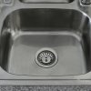 KuKoo Stainless Steel Kitchen Sink Basin & Padstow Tap, Reversible, 105cm x 18cm x 50cm