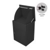 Parcel Post Box Lockable Wall Mounted Secure Large Outdoor Letter Smart Mail Drop Box Weatherproof Galvanised Steel | 5 Keys | 580 x 460 x 360mm - Black