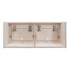 Campervan Overhead Cabinet 2 Door Top Locker Central Divider Camper Van Furniture Storage Lightweight Solid Birch Plywood Unpainted Soft Close Hinges Push Button Locks Pre Drilled Holes Fixing Kit