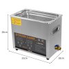 Digital Ultrasonic Cleaner 6L Professional Commercial Stainless Steel Ultra Sonic Bath Cleaning Tank Machine 1-30 Minute Timer 0-80C Heater 300W 240V 40kHZ Jewellery Metal Parts FREE Wire Mesh Basket