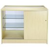 MonsterShop Jupiter Shop Counter Cabinets & Retail Display Glass Showcase Set, Maple, Melamine MDF