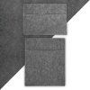 Camper Van Lining & 2 x Storage Pouches Smoke Grey Carpet 4 Way Stretch 2m Wide 11m2 Coverage Car Motorhome Vehicle Interior Campervan Conversion 2 Size Tool Paperwork Document Pocket Organiser Holder