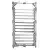 Electric Heated Clothes Airer 3 Tier 21m Dryer Rack 15kg Capacity 50-55c 220W Indoor Foldable Portable Horse 6 Shelves 24 Rails Energy Efficient Fast Dry Zip Up Dust Proof Cover & 6 Clip Peg Hanger
