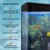 MonsterShop Fish Tank Aquarium & Starter Accessories, Black Cabinet, White Gravel, 4ft, 300L