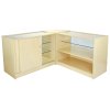MonsterShop Jupiter Shop Counter Cabinets & Retail Display Glass Showcase Set, Maple, Melamine MDF