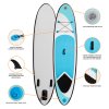 Inflatable Paddle Board Stand Up 10ft SUP Lightweight 6.75kg Water Sports Surfboard Non-Slip Deck Carry Bag Hand Pump Adjustable Paddle Elasticated Ankle Leash 3 Fins Waterproof Phone Case Repair Kit