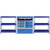 Monster Racking Tempest Metal Van Racks Shelving Tool Storage Units Blue, Steel Racking Bays & Drawers